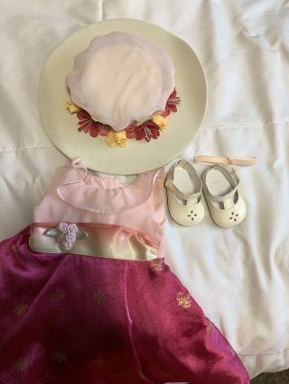 American Girl Rebecca Movie Dress,  Hat,  Shoes,  Necklace