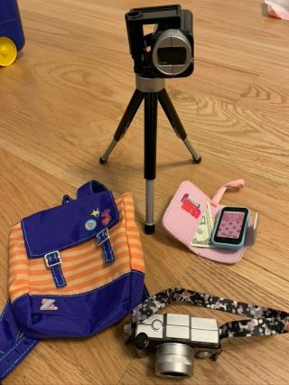 American Girl Technology Set - Includes Phone,  Cameras And Tripod - Retired