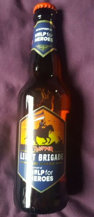 Iron Maiden Trooper Beer Light Brigade Label Beer Ale Bottle.