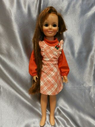 18” Vintage Ideal Crissy Look Around Doll 1972 Woks Great Hair Silky