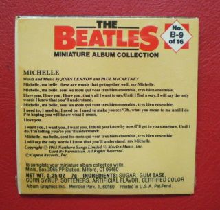 The Beatles RUBBER SOUL CHU BOPS MINI LP 1982 LENNON / STARR 2