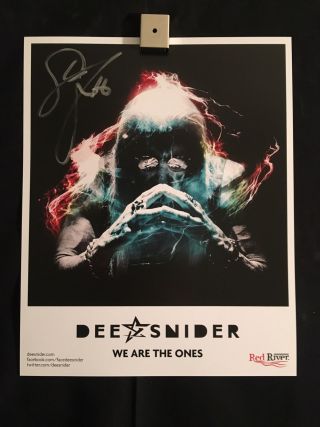 Dee Snider Autographed Signed We Are The Ones Promo 8x10 Album Photo Photograph