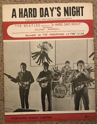 The Beatles 1964 Sheet Music A Hard Day’s Night