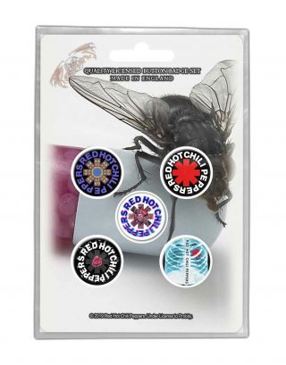 Red Hot Chili Peppers Pin Badge Im With You Band Logo Official 5 Pack One