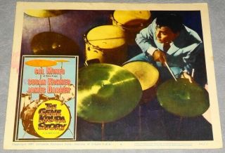 Gene Krupa Story Orig 1960 Lobby Cd 6 Sal Mineo Cool Shot Of Him On Drums