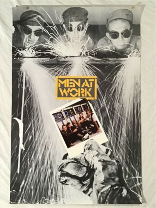 Men At Work 1982 Promo Poster Cbs Records