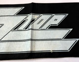 ZZ TOP ' Recycler Tour ' 91 ' Vintage Concert Scarf 3