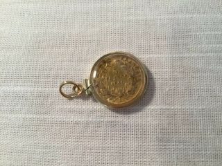 1860A Napoleon III Five (5) Franc Gold Coin Pendant Mounted In A 14K Gold Bezel 2