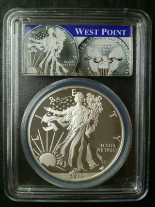 2013 W Enhanced State $1 American Silver Eagle Dollar Pcgs Ms70