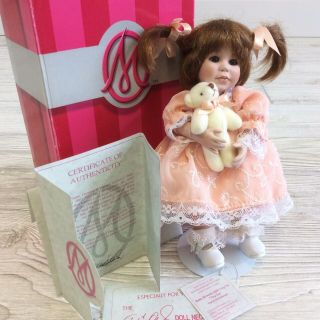 Marie Osmond Porcelain Dolls Baby Miracles Tiny Tot 11,  2003 8” W/doll Stand