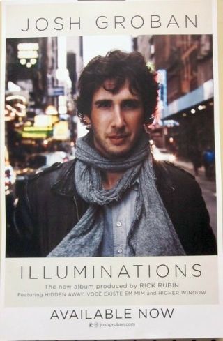 Josh Groban 2010 Illuminations Promotional Poster Flawless Old Stock