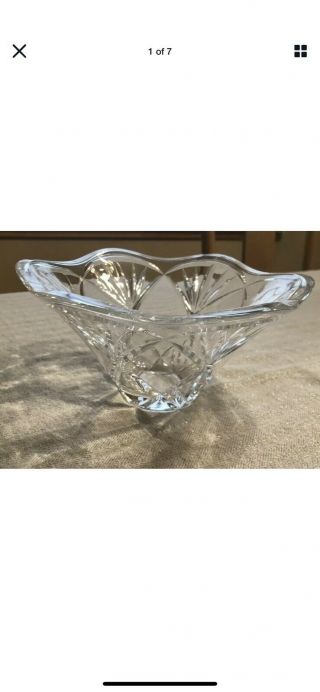 Marquis Honour 8.  5 " Crystal Bowl By Waterford Nib Made In Germany