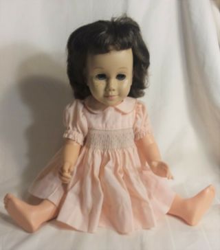 Vintage 1965 Mattel Chatty Cathy Non Talking Doll Brunette 1960s
