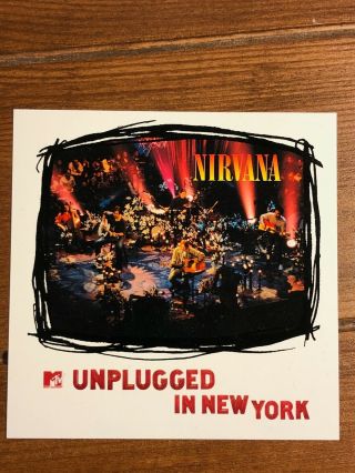 Nirvana Mtv Unplugged In York Sticker W/ Album Download Instructions
