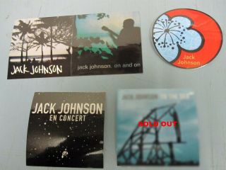 Jack Johnson Promotional Brushfire Records 3 Sticker Set N.  O.  S.