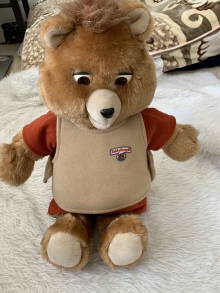 Rare Vintage 1984 - 1985 Teddy Ruxpin Talking Bear And Tape Worlds Of Wonder