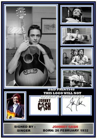 (307) Johnny Cash Signed A4 Photograph (reprint) Great Gift @@@@@@@@@@@@@@@@@@@