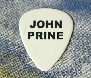 John Prine // Authentic Signature Guitar Pick // Oh Boy Records White/black