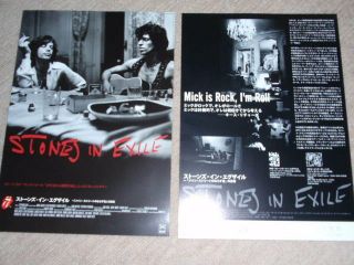Rolling Stones Japanese Flyer In Exile Rare Cinema Promo Mini - Poster Mick Jagger