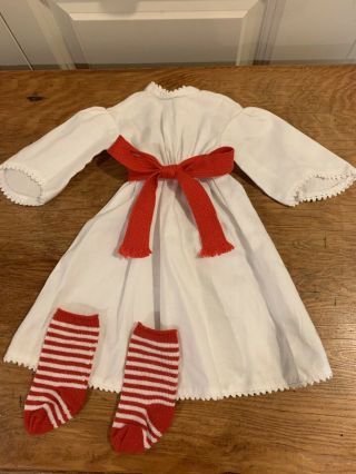 American Girl Doll Kirsten St.  Lucia Holiday Gown & Socks Only