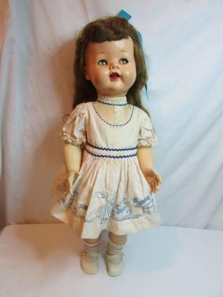 Vintage Ideal Saucy Walker Doll W/ Dress Shoes Socks One - Piece Camisole 23 "