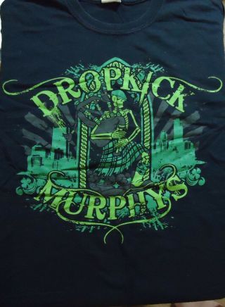 Dropkick Murphys Skeleton Piper T Shirt (medium)