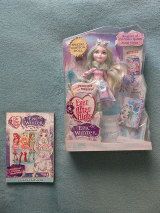 Ever After High Crystal Winter Daughter Of The Snow Queen Doll Plus Book