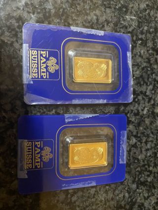 2.  5 Gram Gold Bar - Pamp Suisse - Fortuna