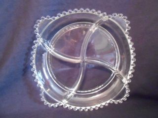 Imperial Glass Candlewick 9 1/2 " 4 Part Relish Dish - Ex