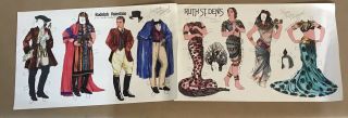 Sandra Vanderpool Colored Hand Signed 1990 Paper Doll Ruth St Denis & Valentino