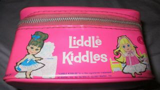 RARE VINTAGE LIDDLE KIDDLES PINK ZIPPER TRAIN CASE - 1967 3567 By MATTEL 2