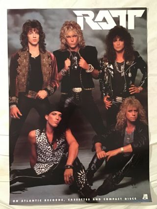 Ratt 1988 Promo Poster Atlantic Records Band Photo