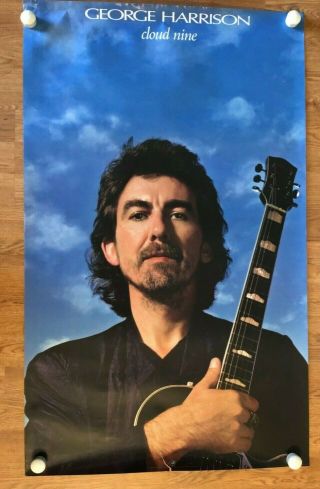 George Harrison " Cloud Nine " Lp Dark Horse Records - Promotional Poster - 1987