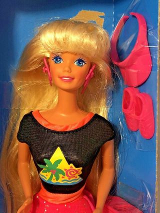 1993 Mattel Blonde Glitter Hair Barbie 10965 Open Box Made In Indonesia