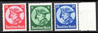Germany 1933 Frederick The Great - Full Set - Never Hinged - Scan,  Pic