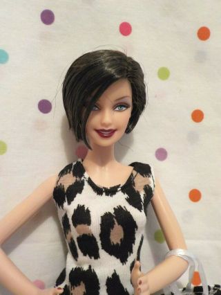 Gorgeous Model Muse Barbie Doll,  Short Black Hair,  Skirtoutfit,  Bag,  Shoes,  Mattelexd