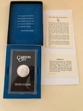 1883 - Cc Carson City Morgan Dollar Silver Coin Gsa W/box