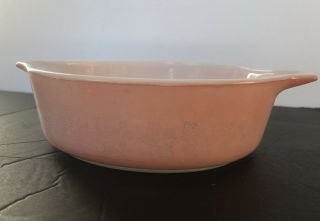 Vintage Pyrex Pink Gooseberry Round Casserole Dish Usa 471,  1 Pint Pt.