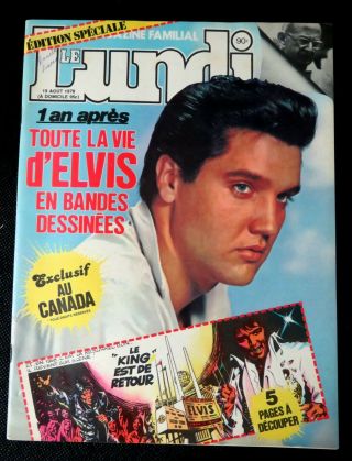 Elvis Presley Revue Le Lundi Aout 1978 TrÈs Bonne