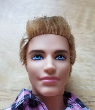 Mattel 2009 Barbie Ken Doll Articulated Poseable Rooted Blonde Hair Blue Eyes