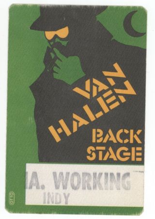 Rare Van Halen Green 1984 Indy Backstage Pass