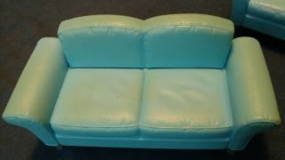 2002 Barbie Mattel Living in Style Barbie Living Room Couch,  Loveseat and Table 3