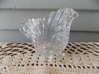 Vintage Cambridge Clear Glass Caprice Small Footed Creamer Pitcher