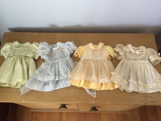 4 Terri Lee Party Dresses - No Tags - For 16 " Doll