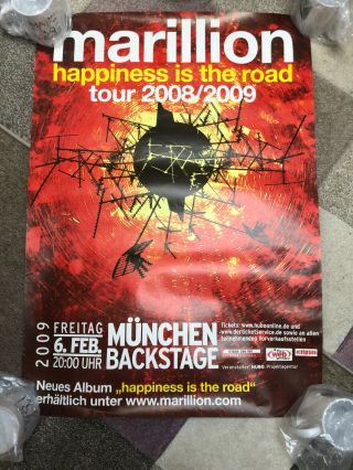 Marillion Tour Poster - Happiness Is The Road - Munich 2009