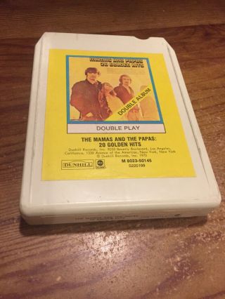 The Mamas And The Papas;20 Golden Hits 1973 Abc Records 8 Track Tape