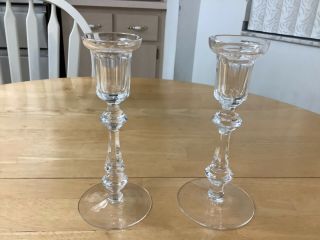 2 Waterford Crystal Candle Stick Candlestick Holders 8” Tall