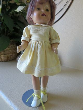 Vintage Shirley Temple ? Doll Composition ? 16 " No Marks See Pictures Descriptio