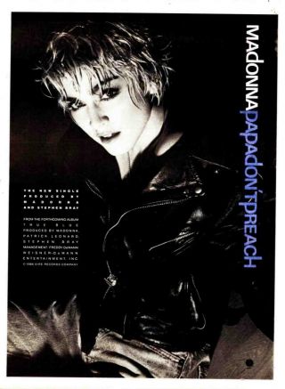 Classic 1986 Madonna " Papa Don 