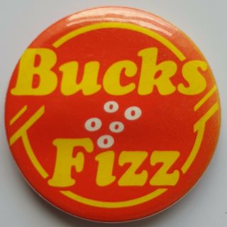 Bucks Fizz Vintage Button Badge 80 
